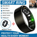 2025 New Smart Ring Heart Rate Blood Pressure Sleep Monitoring Motion Tracking IP68 Waterproof Men Women Smart Ring Holiday Gift
