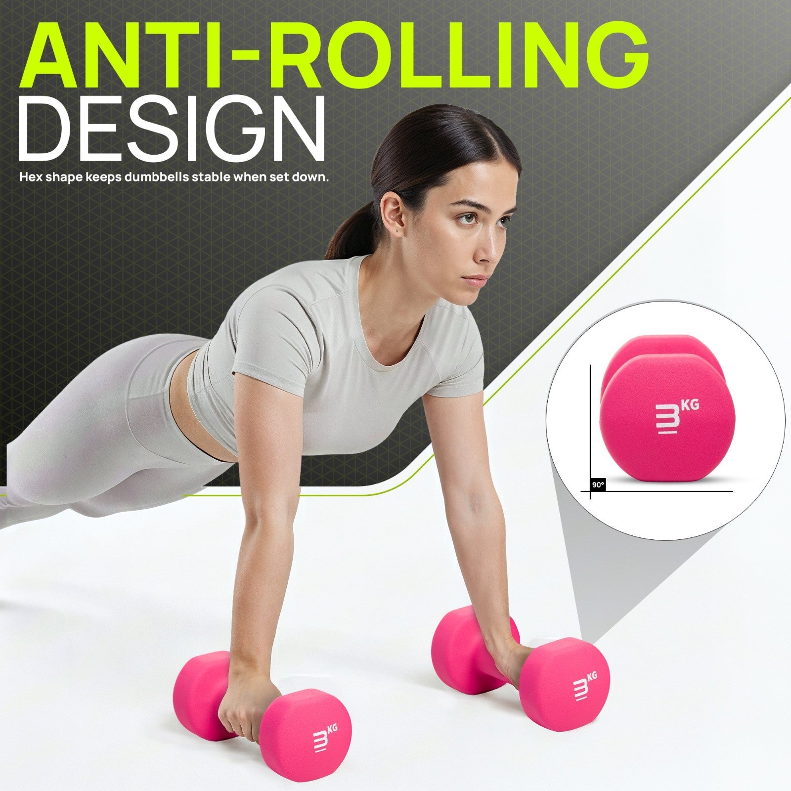 Neoprene Dumbbells Hand Weights Pair Exercise Iron Set Home Gym Fitness Aerobic