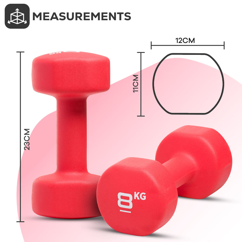 Neoprene Dumbbells Hand Weights Pair Exercise Iron Set Home Gym Fitness Aerobic