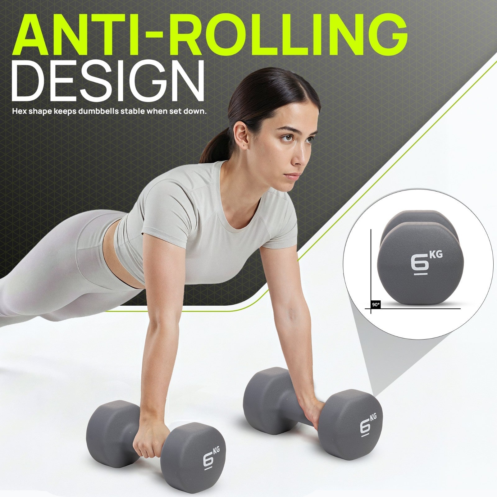 Neoprene Dumbbells Hand Weights Pair Exercise Iron Set Home Gym Fitness Aerobic