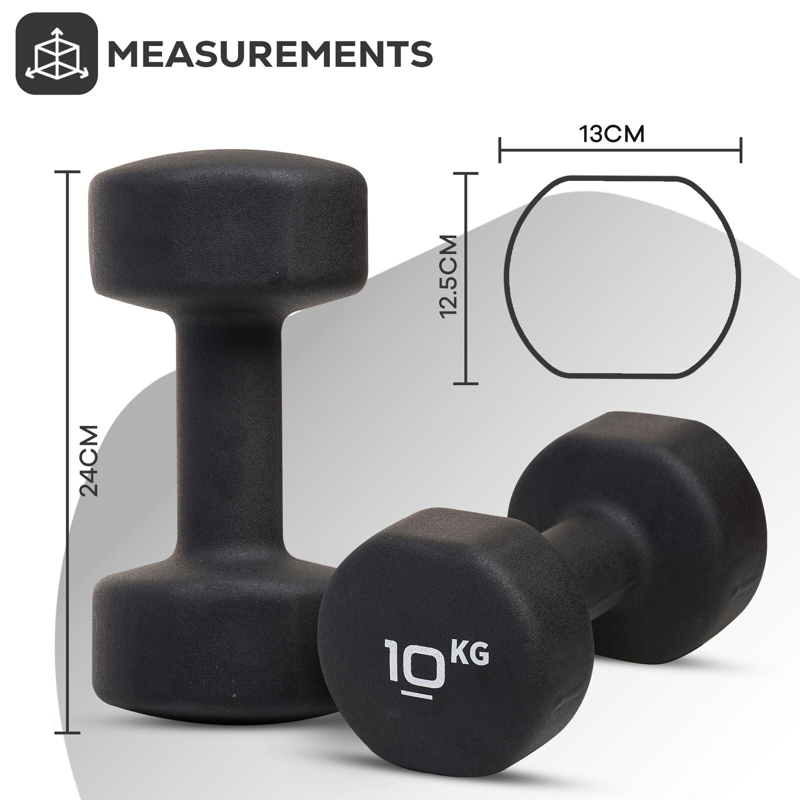 Neoprene Dumbbells Hand Weights Pair Exercise Iron Set Home Gym Fitness Aerobic