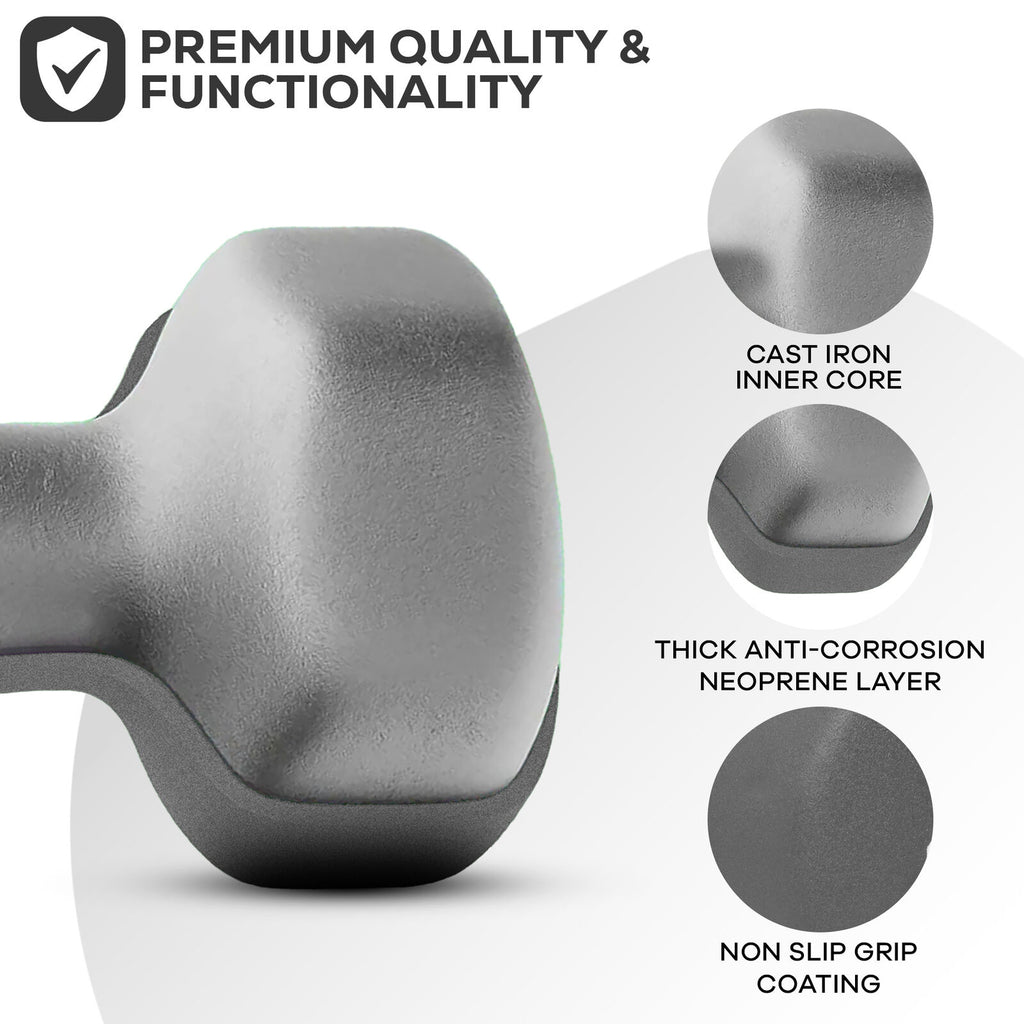 Neoprene Dumbbells Hand Weights Pair Exercise Iron Set Home Gym Fitness Aerobic