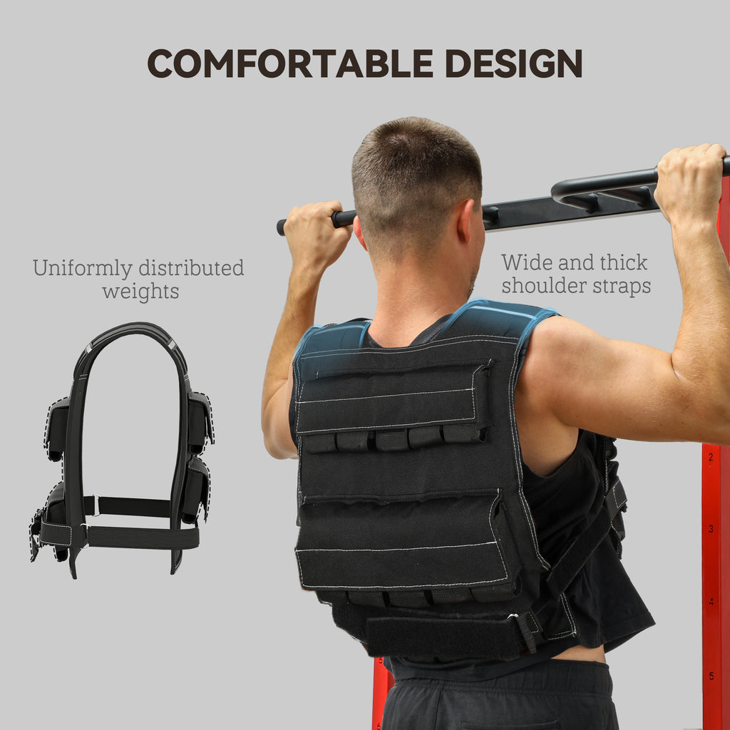 Adjustable Weighted Vest with Metal Weights, Running Weight Vest