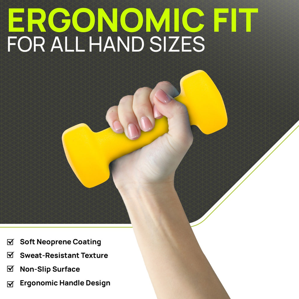 Neoprene Dumbbells Hand Weights Pair Exercise Iron Set Home Gym Fitness Aerobic