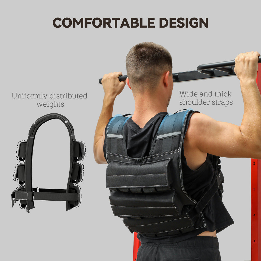 Adjustable Weighted Vest with Metal Weights, Running Weight Vest