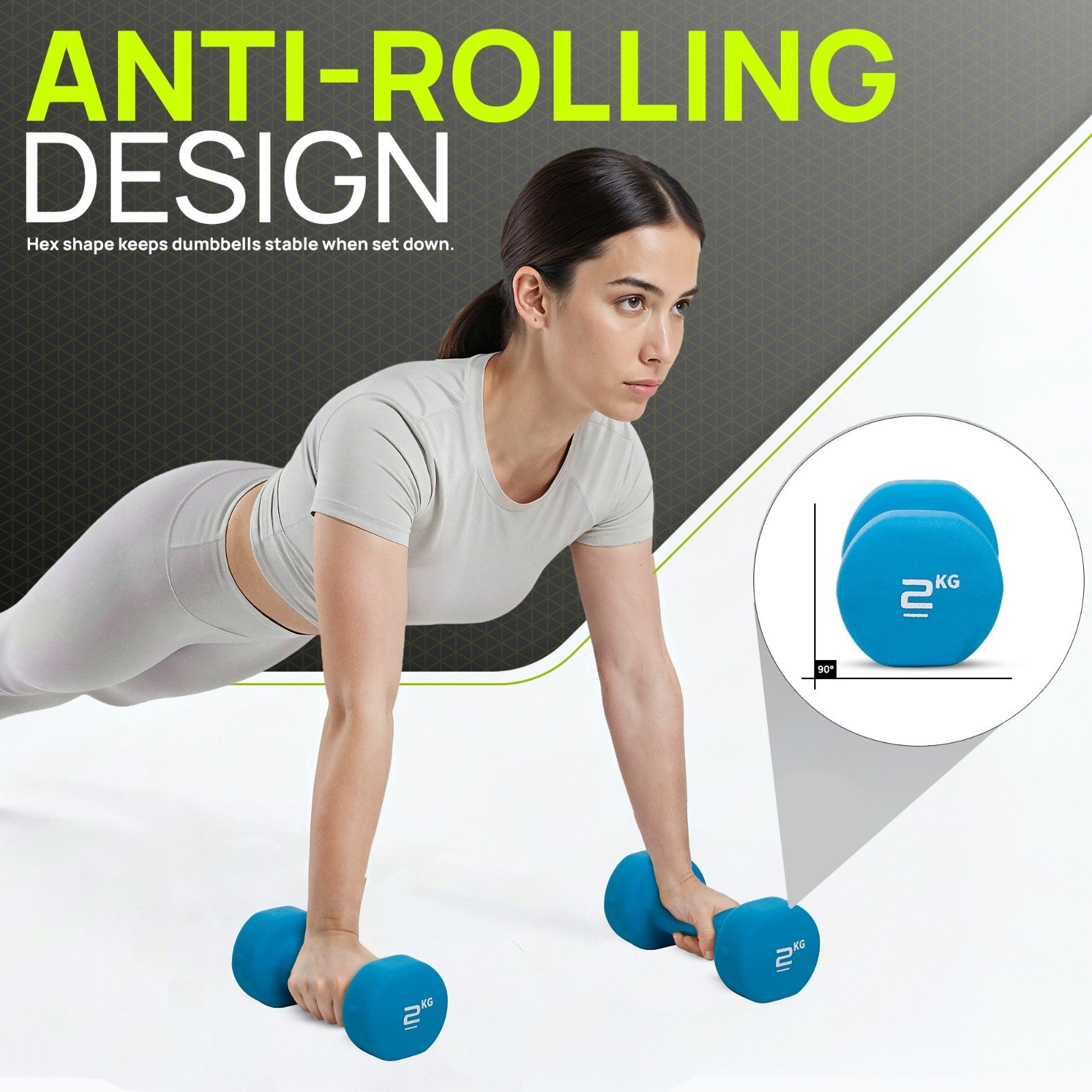 Neoprene Dumbbells Hand Weights Pair Exercise Iron Set Home Gym Fitness Aerobic