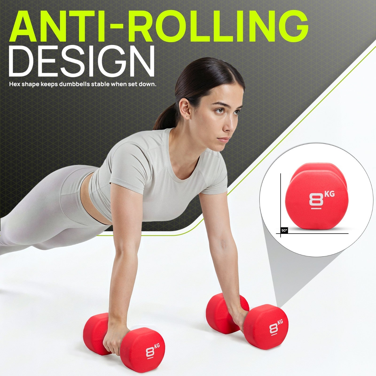 Neoprene Dumbbells Hand Weights Pair Exercise Iron Set Home Gym Fitness Aerobic