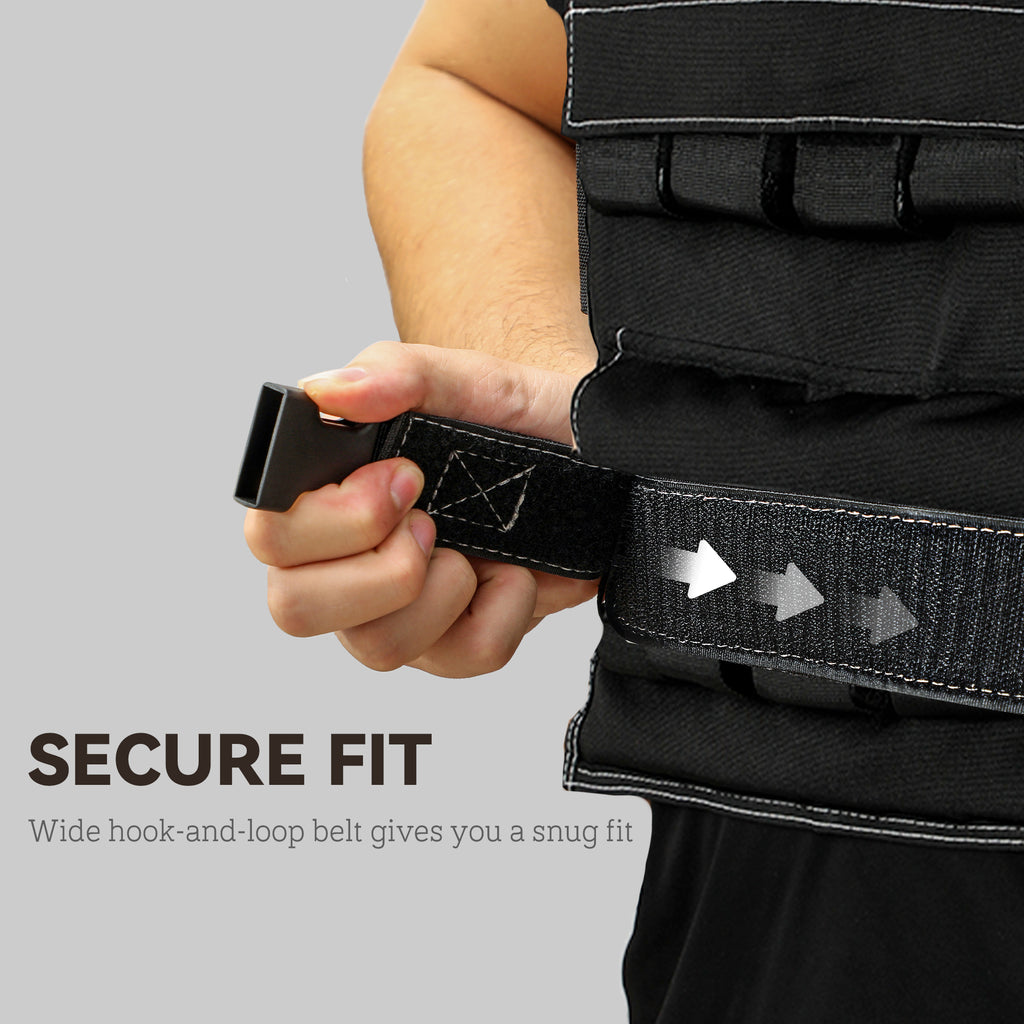 Adjustable Weighted Vest with Metal Weights, Running Weight Vest