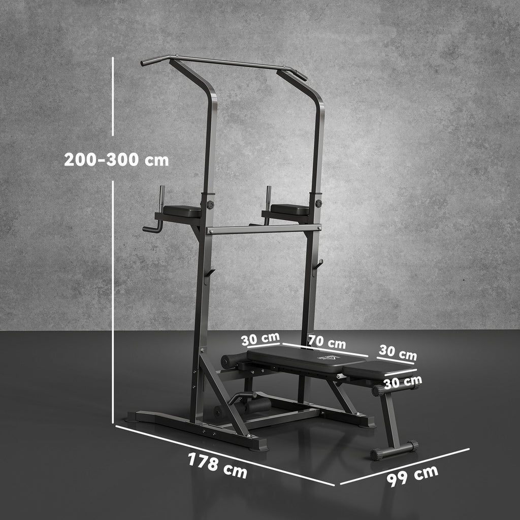 Power Tower Weight Bench Dip Stands Multifunction Pull-Ups Home Gym Fitness