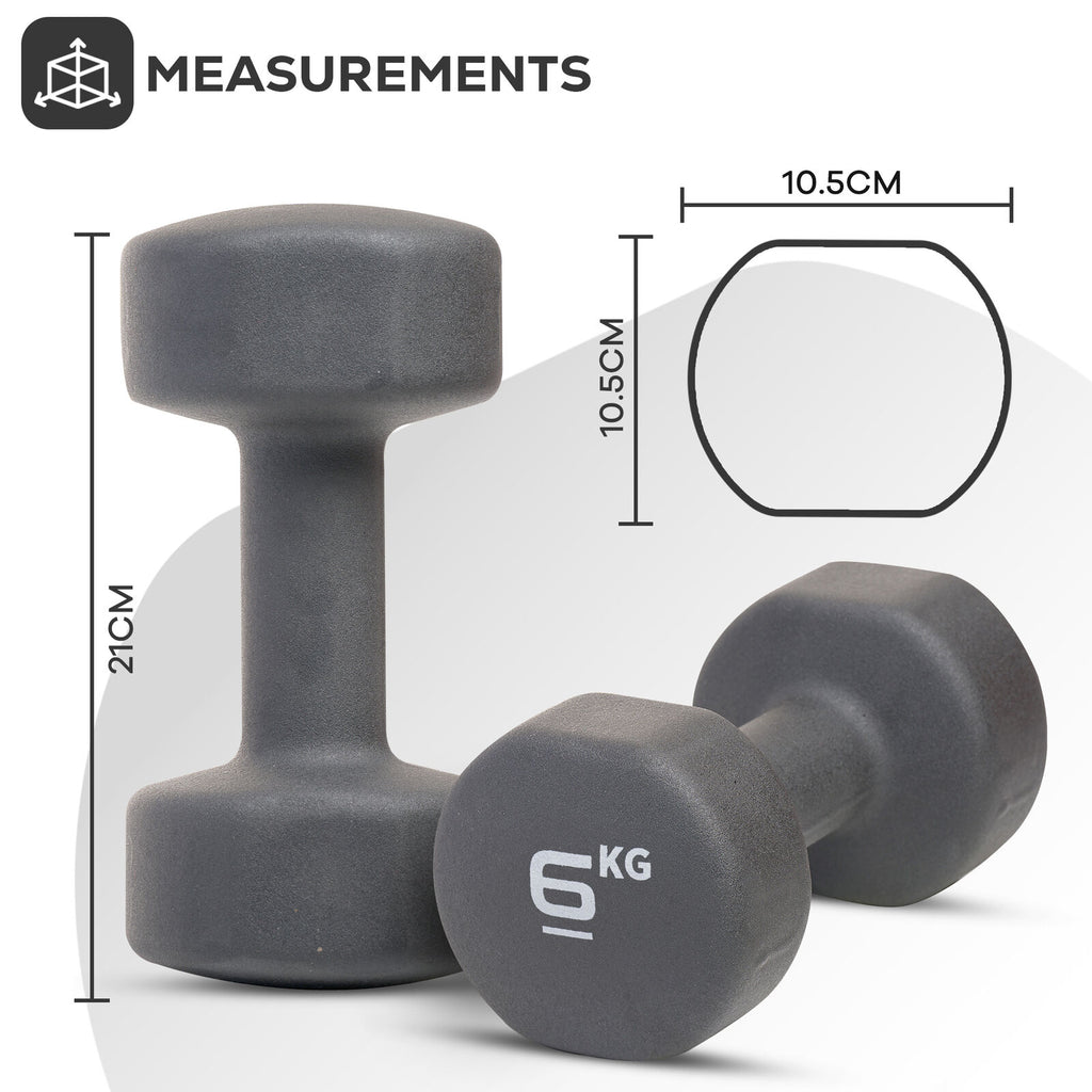 Neoprene Dumbbells Hand Weights Pair Exercise Iron Set Home Gym Fitness Aerobic