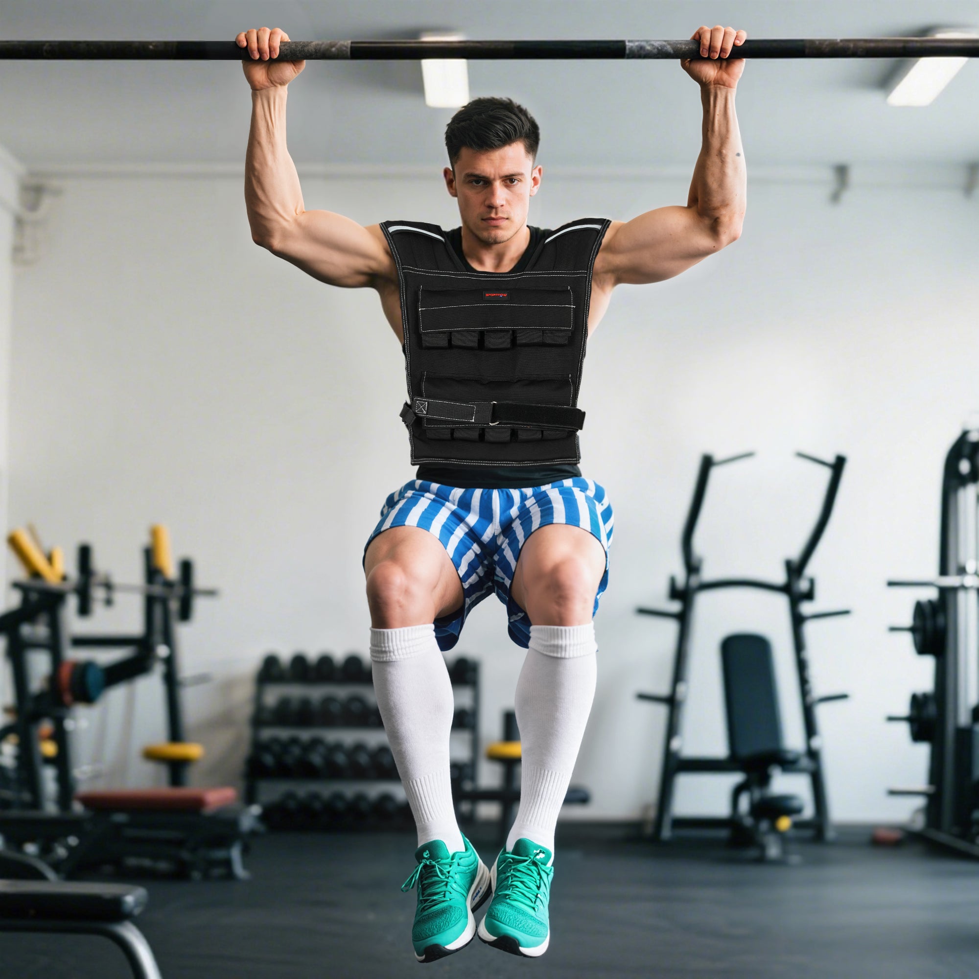 Adjustable Weighted Vest with Metal Weights, Running Weight Vest