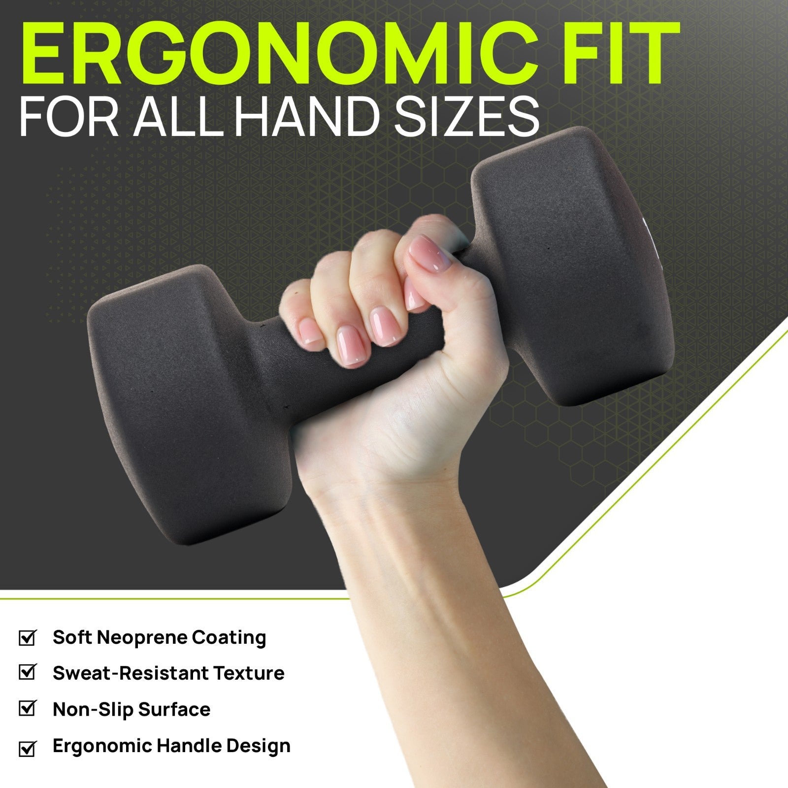 Neoprene Dumbbells Hand Weights Pair Exercise Iron Set Home Gym Fitness Aerobic