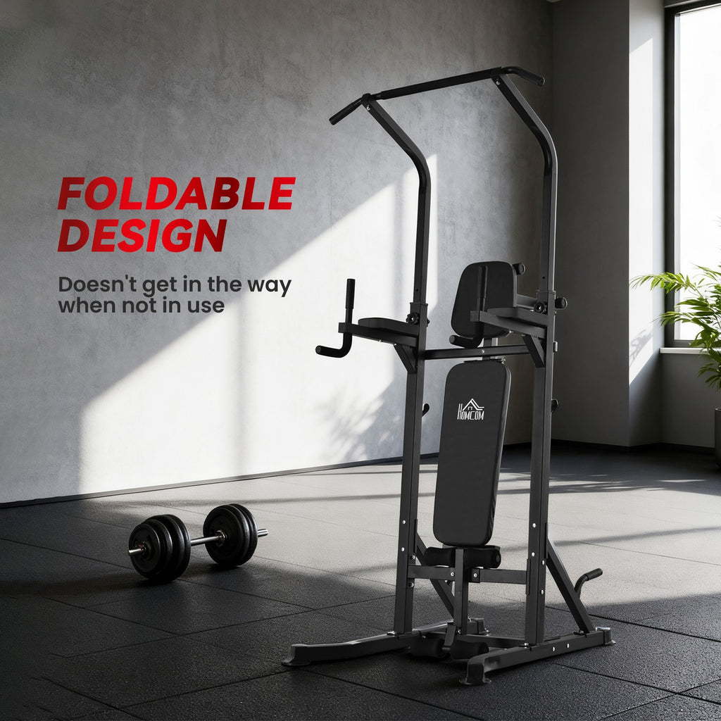 Power Tower Weight Bench Dip Stands Multifunction Pull-Ups Home Gym Fitness