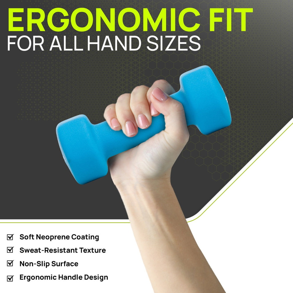 Neoprene Dumbbells Hand Weights Pair Exercise Iron Set Home Gym Fitness Aerobic