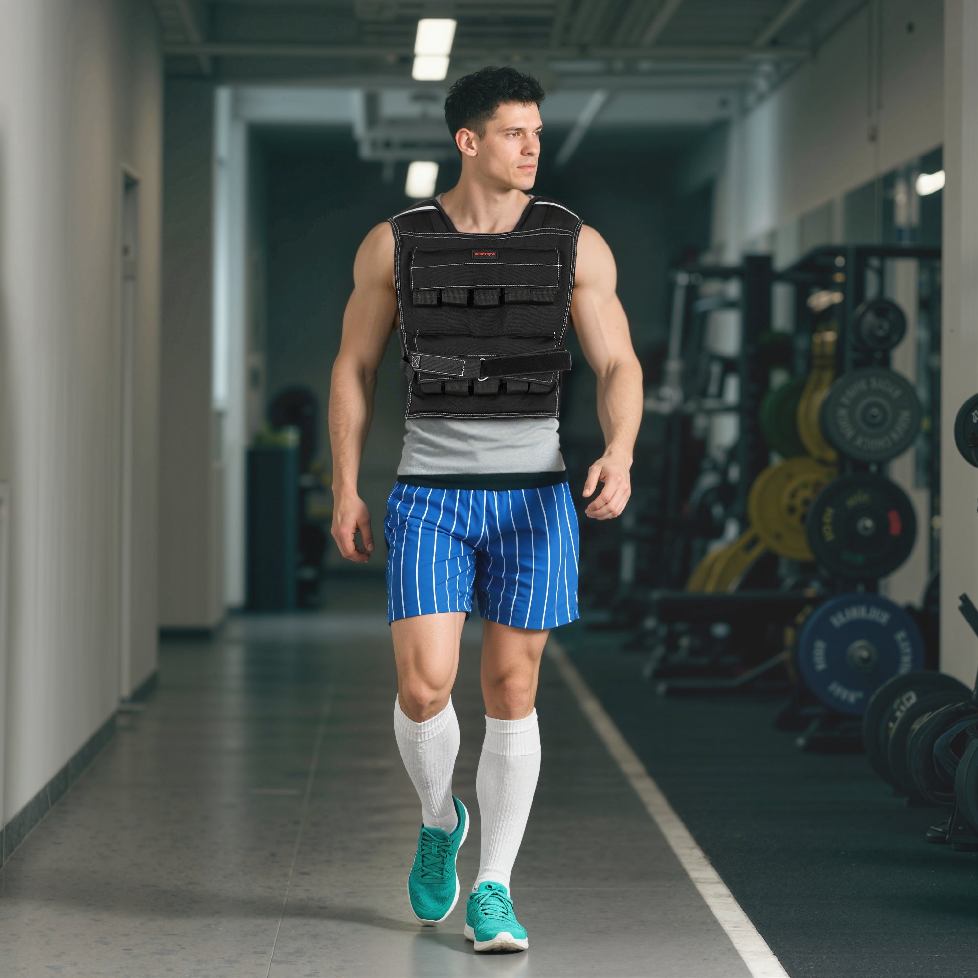Adjustable Weighted Vest with Metal Weights, Running Weight Vest