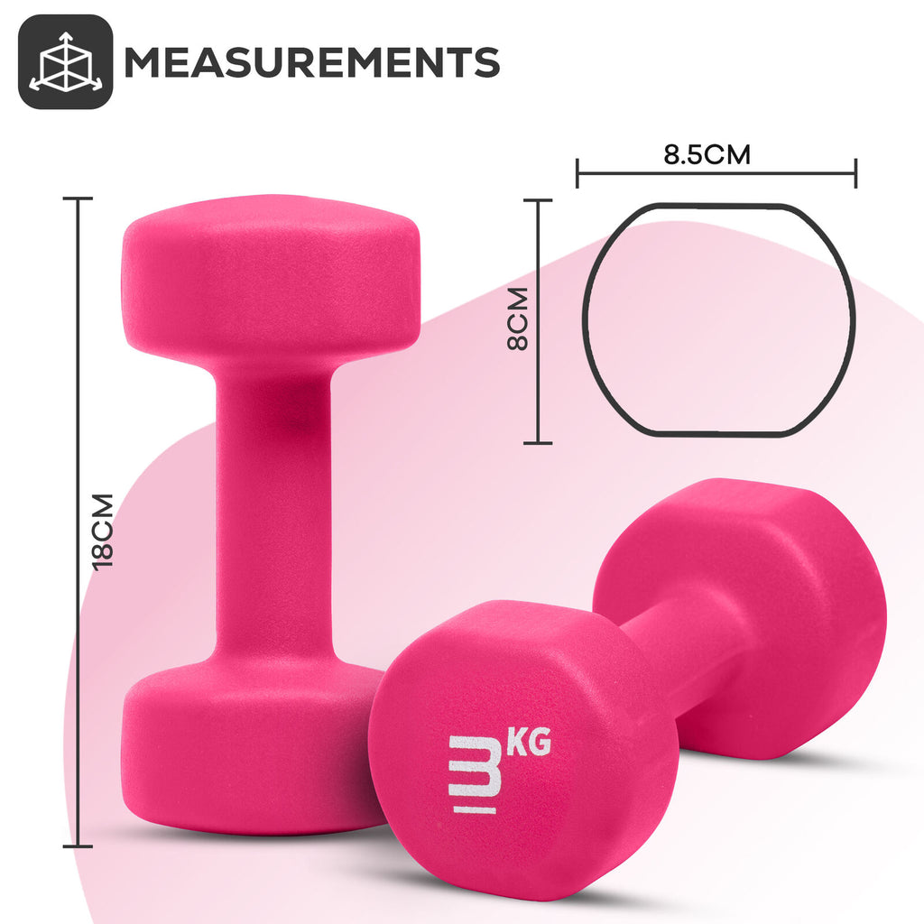 Neoprene Dumbbells Hand Weights Pair Exercise Iron Set Home Gym Fitness Aerobic